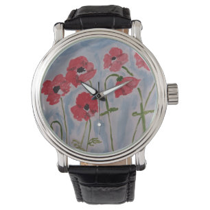 Wild Red Poppies Watch