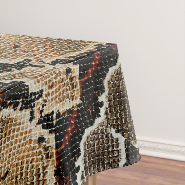 wild reptile pattern colourful python snake print tablecloth (In Situ)