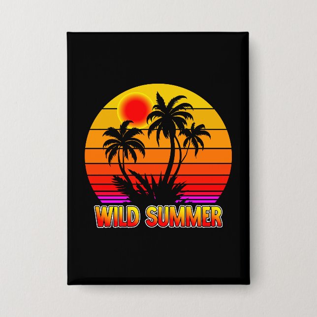 Wild Retro Summer Vibes with Palm Trees Design (Front)