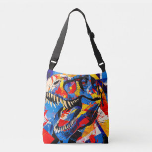 Wild Retro T-rex Dinosaur Fusion Crossbody Bag