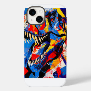 Wild Retro T-rex Dinosaur Fusion iPhone 14 Case