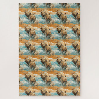 Wild Rhino Odyssey Impossibly Painful Jigsaw Puzzle