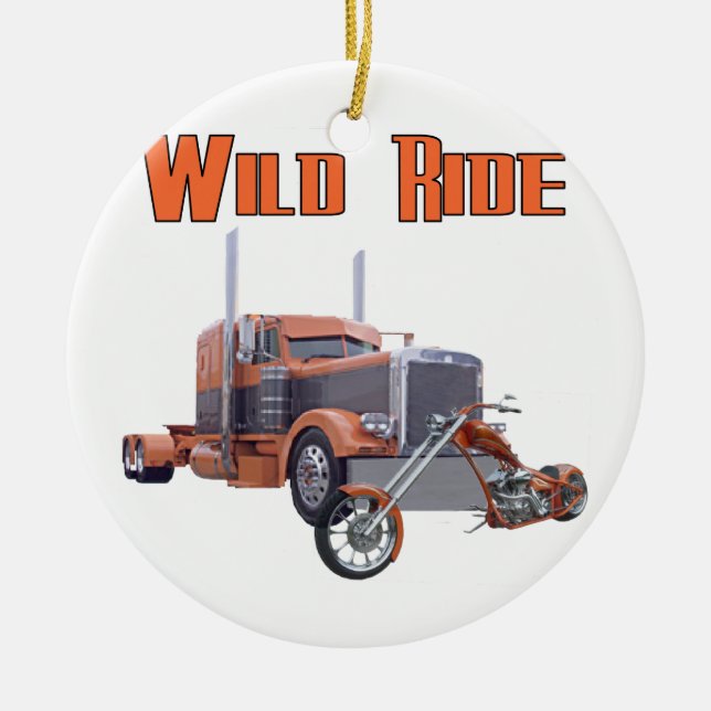 Wild Ride Ceramic Ornament (Front)