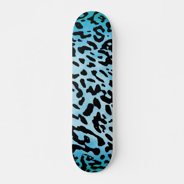 Wild Ride: Leopard Skin Printed 7 3/4 Skateboard (Front)