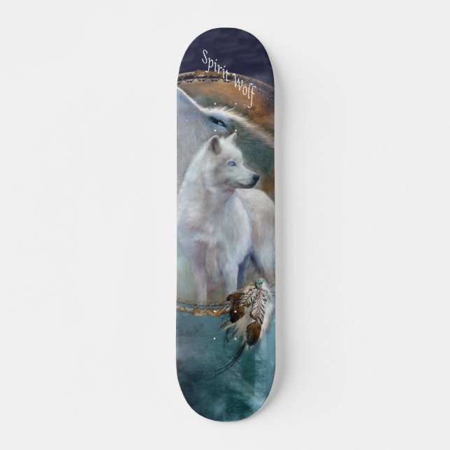 Wild Ride -Spirit Wolf Skateboard (Front)