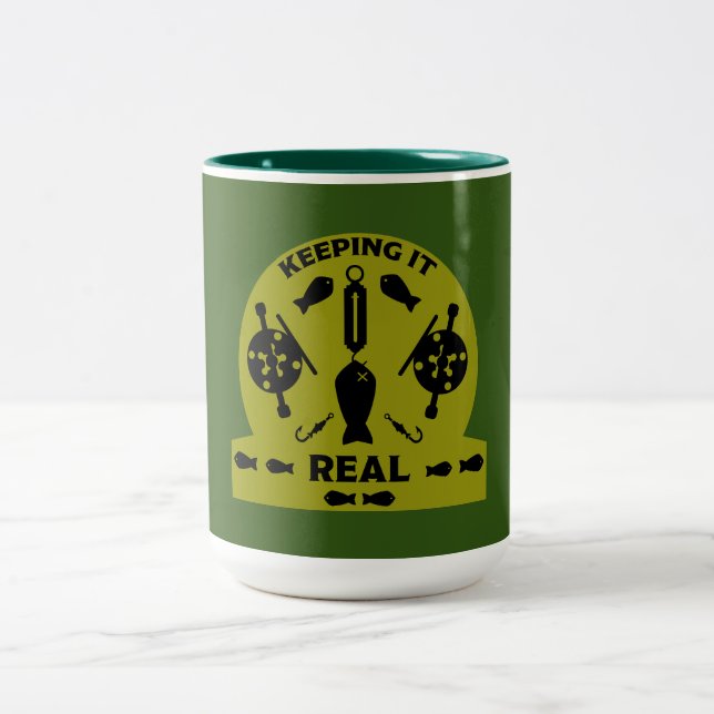 Wild River Fishing Two-Tone Coffee Mug (Center)
