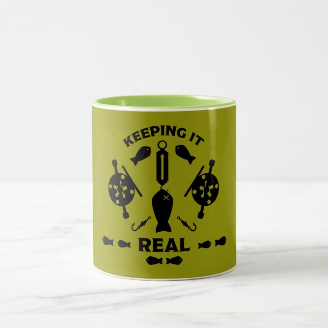 Wild River Fishing Two-Tone Coffee Mug (Center)