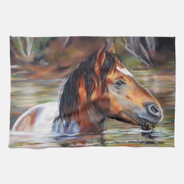 Wild River Horse Kitchen Towel (Horizontal)