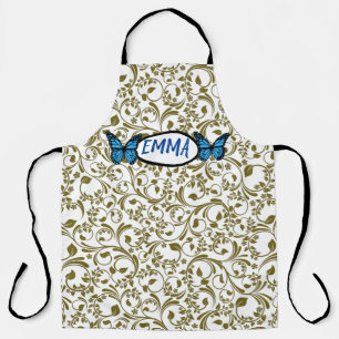 Wild Romantic Field Blue butterflies Apron