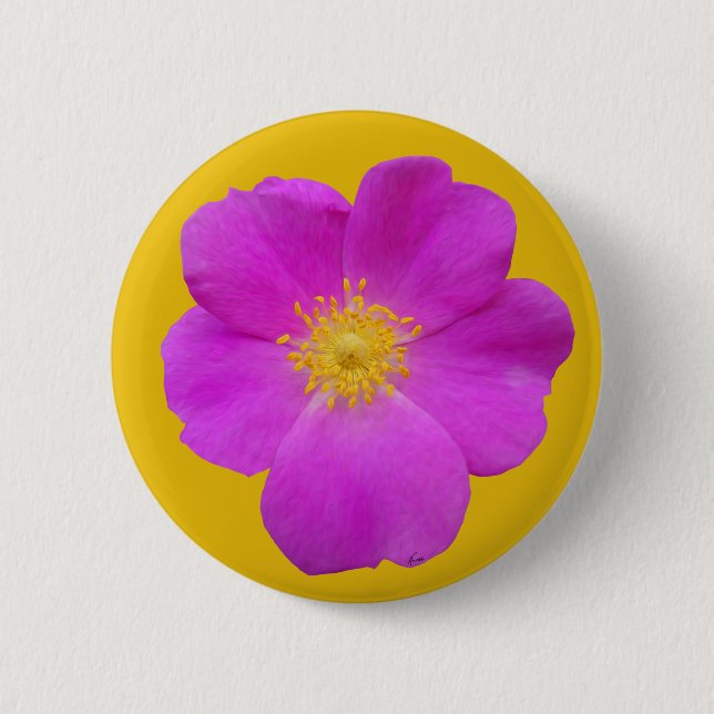 Wild Rose 2 6 Cm Round Badge (Front)