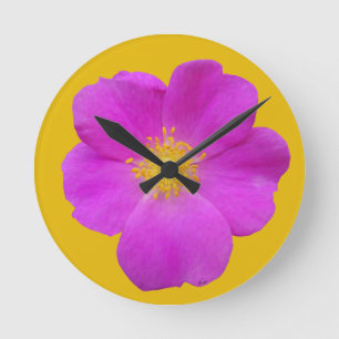 Wild Rose 2 Round Clock
