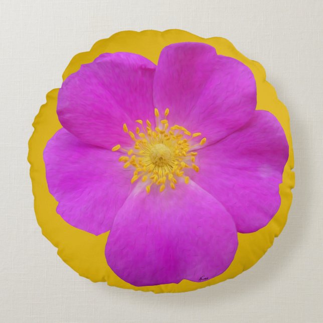 Wild Rose 2 Round Cushion (Front)