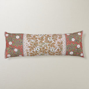 Wild Rose Art Illustration Flower Pattern Body Cushion