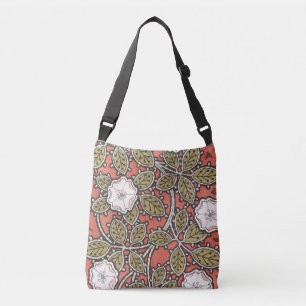 Wild Rose Art Illustration Flower Pattern Crossbody Bag