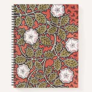 Wild Rose Art Illustration Flower Pattern Notebook