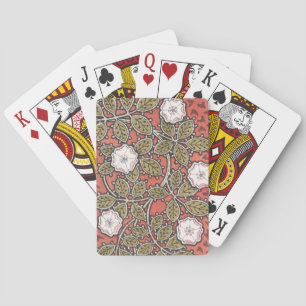 Wild Rose Art Illustration Flower Pattern Playing Cards