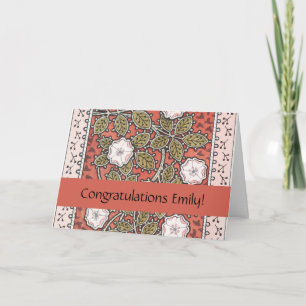 Wild Rose Art Illustration Flower Vintage Card