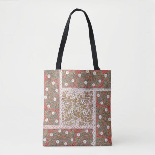 Wild Rose Art Illustration Flower Vintage Tote Bag