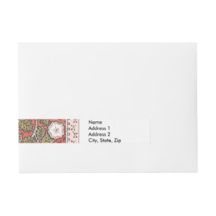 Wild Rose Art Illustration Flower Vintage Wraparound Address Label