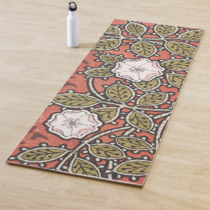 Wild Rose Art Illustration Flower Vintage Yoga Mat