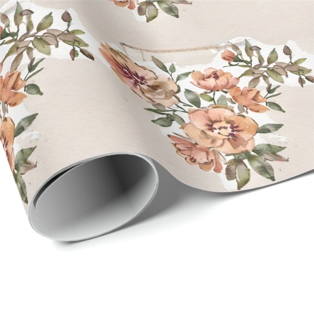 Wild Rose Blooms Wrapping Paper (Roll Corner)