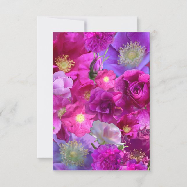 Wild Rose Collage Card (Front)