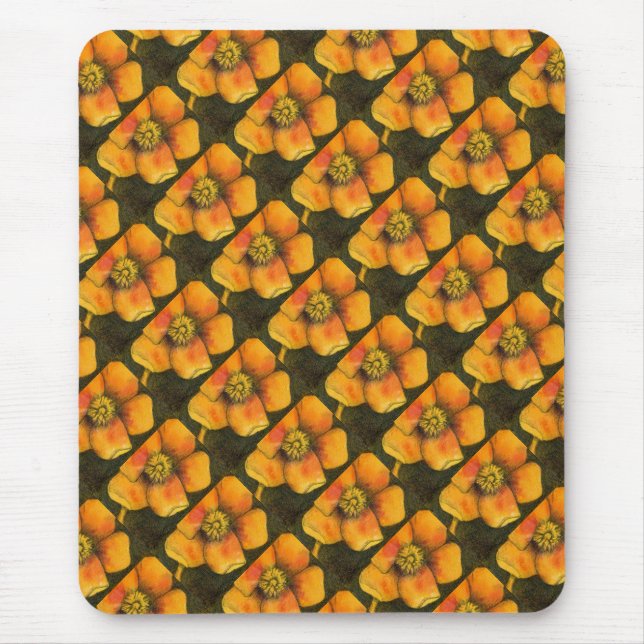 "Wild Rose" Floral Mousepad (Front)