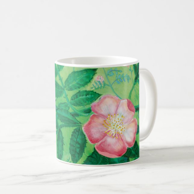 Wild rose flowers  coffee mug (Front Right)