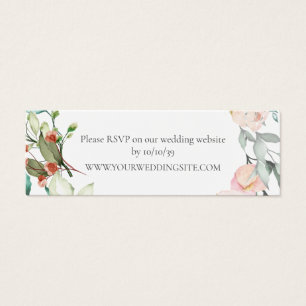 Wild Rose Garland Wedding Website RSVP