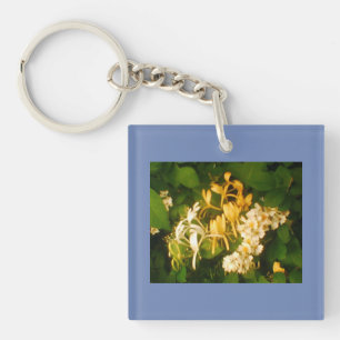 Wild Rose Honeysuckle Keychain