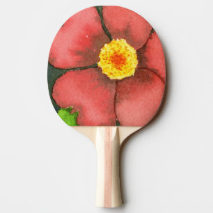"Wild Rose" Ping Pong Paddle