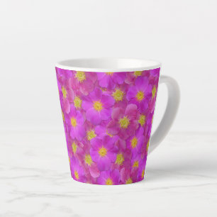 Wild Rose Seamless Pattern Latte Mug