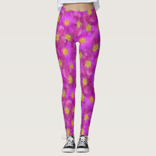 Wild Rose Seamless Pattern Leggings
