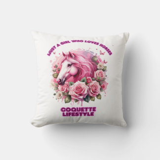 "Wild Rose Spirit"Coquette Woman T Shirt Cushion