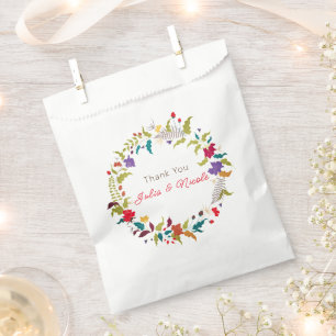 Wild Rose Woods Exotic Flower Garden Wedding Favour Bag
