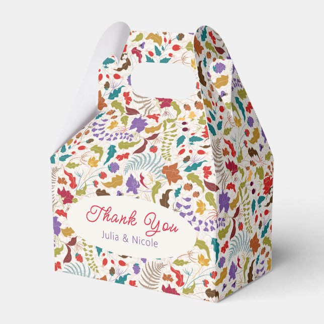 Wild Rose Woods Exotic Flower Garden Wedding Favour Box (Front Side)