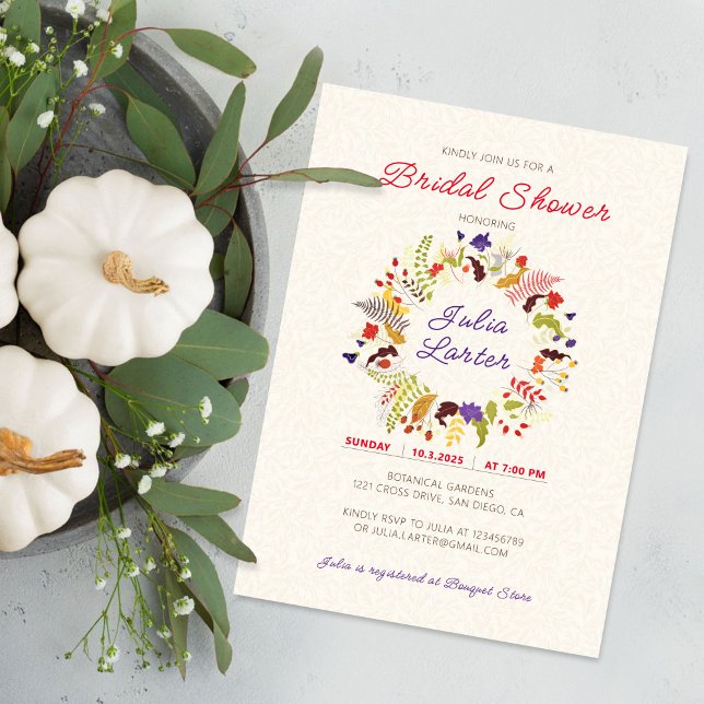 Wild Rose Woods Exotic Flower Garden Wedding Invitation (Creator Uploaded)