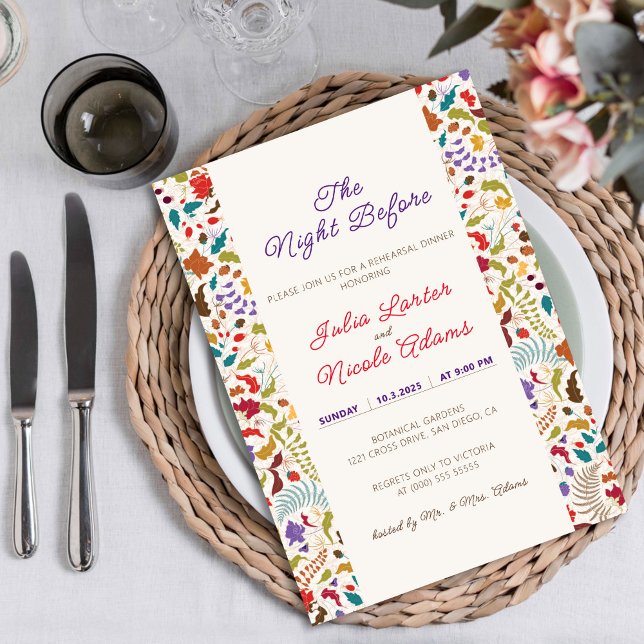 Wild Rose Woods Exotic Flower Garden Wedding Invitation (Creator Uploaded)