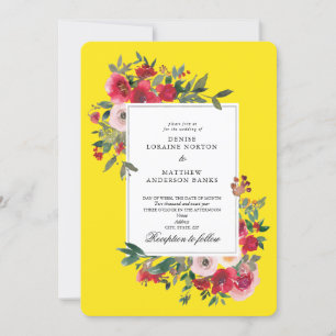 Wild Roses and Blazing Yellow Invitation