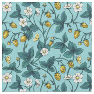 Wild roses and butterflies /pink/pale green/yellow fabric