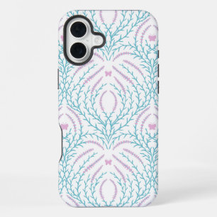 Wild roses and butterflies /pink/pale green/yellow iPhone 16 plus case