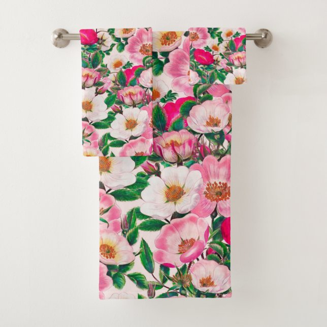 Wild Roses Bath Towel Set (Insitu)