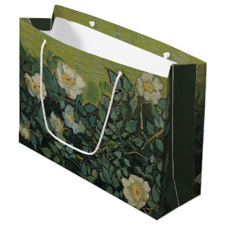 Wild Roses by Vincent van Gogh Large Gift Bag