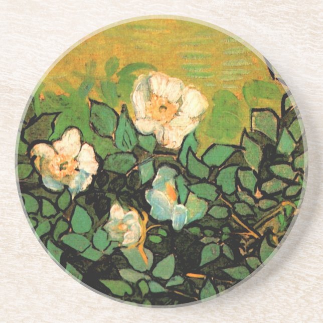 Wild Roses (F597) Van Gogh Fine Art Coaster (Front)