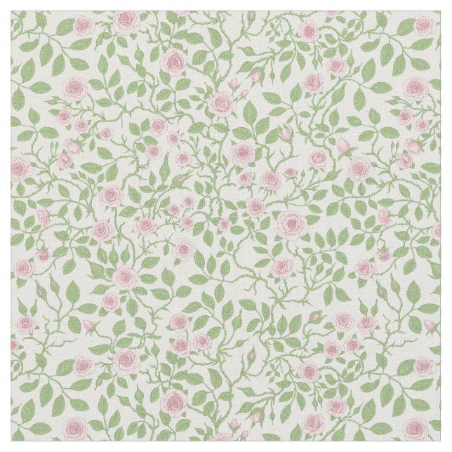 Wild roses  fabric (Close Up)