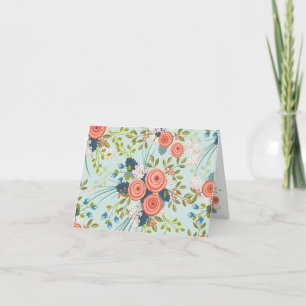Wild Roses Floral Garden Blank Notecard