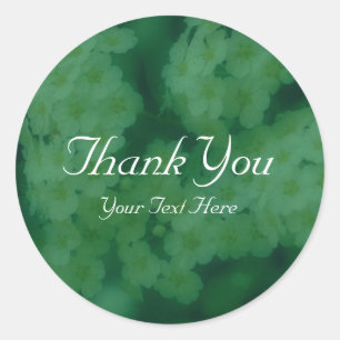 Wild Roses Flower Thank You Personalised Classic Round Sticker