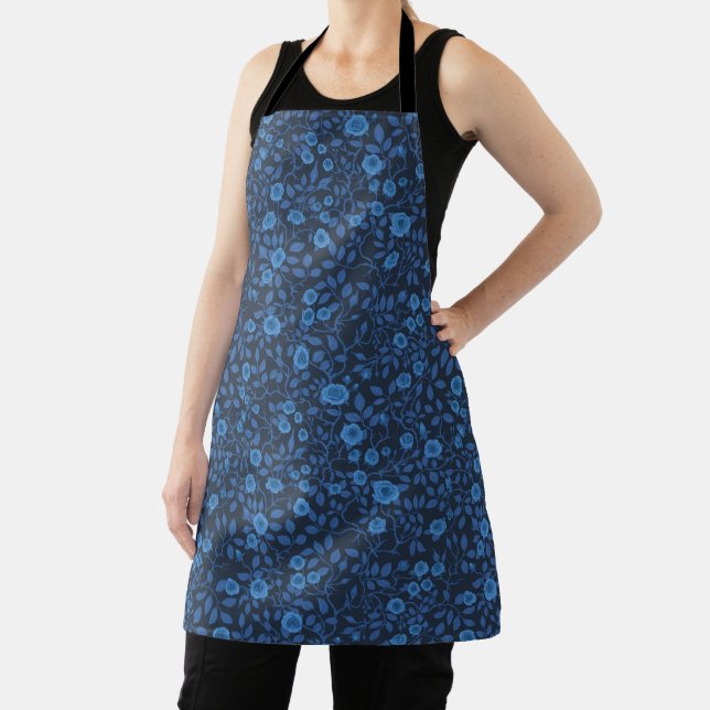 Wild roses in blue apron (Insitu)