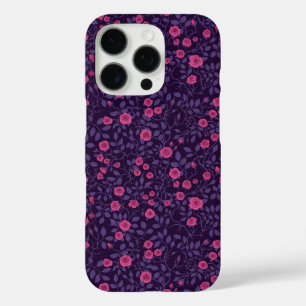 Wild roses in pink and purple iPhone 16 pro case