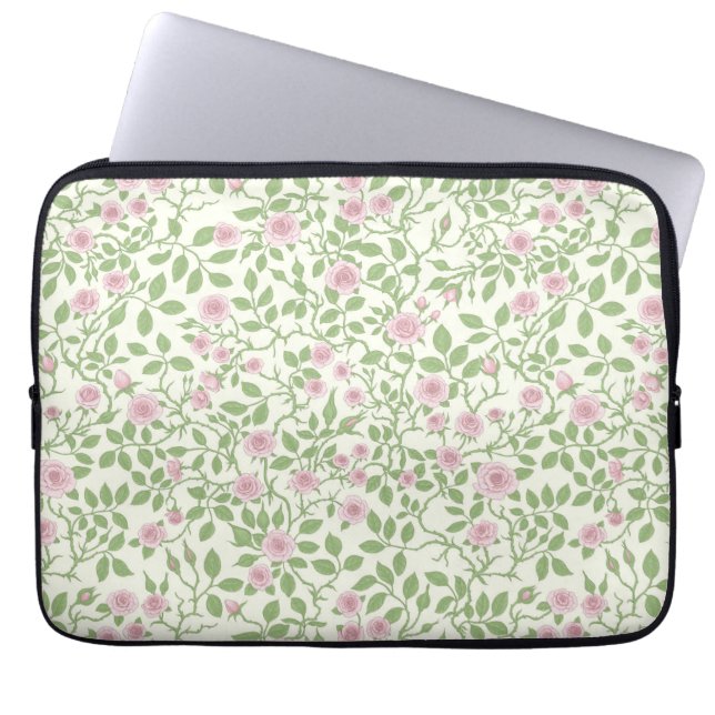 Wild roses  laptop sleeve (Front)